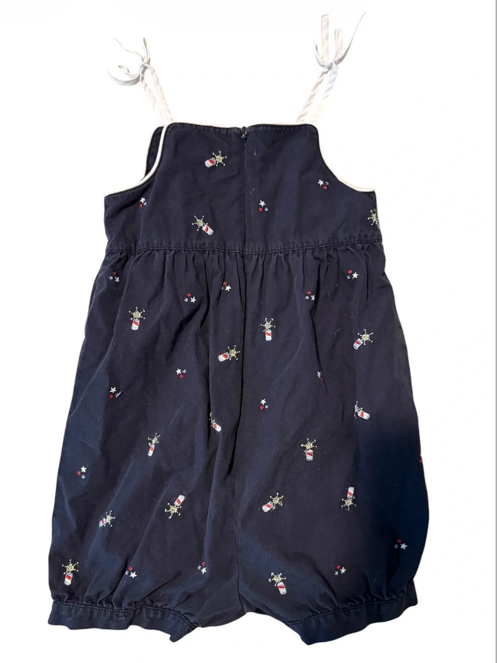 Vintage Gymboree Fireworks 4th Of July Patriotic Bubble Romper Navy 18-24 Months